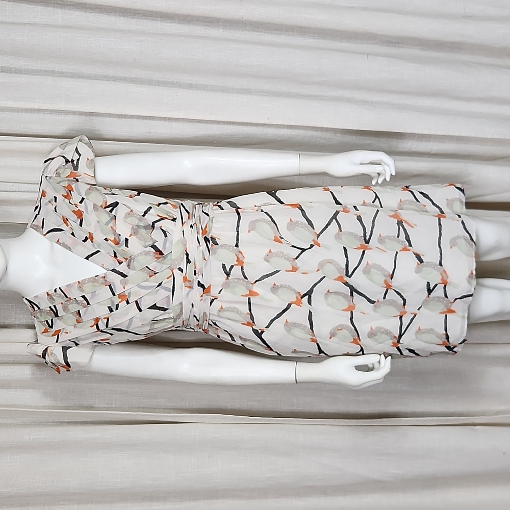 ERIN by Erin Fetherston Bird Animal Midi Dress Women's 2